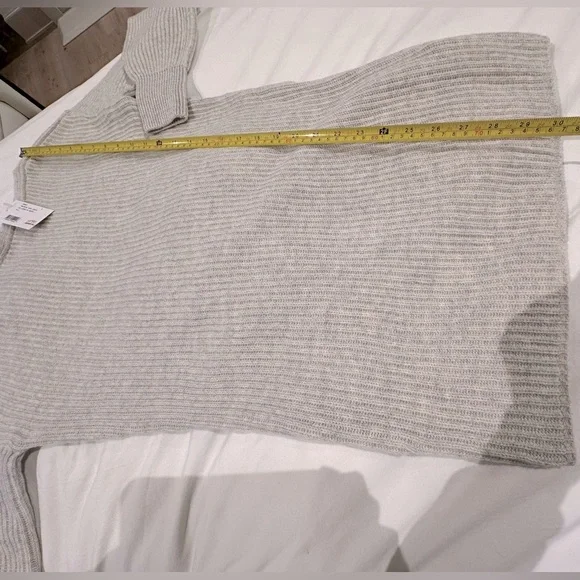 NWT intermix wool cashmere sweater dress tunic heather gray - Picture 10 of 12